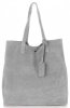 Kožené kabelka shopper bag Vittoria Gotti světle šedá V205454